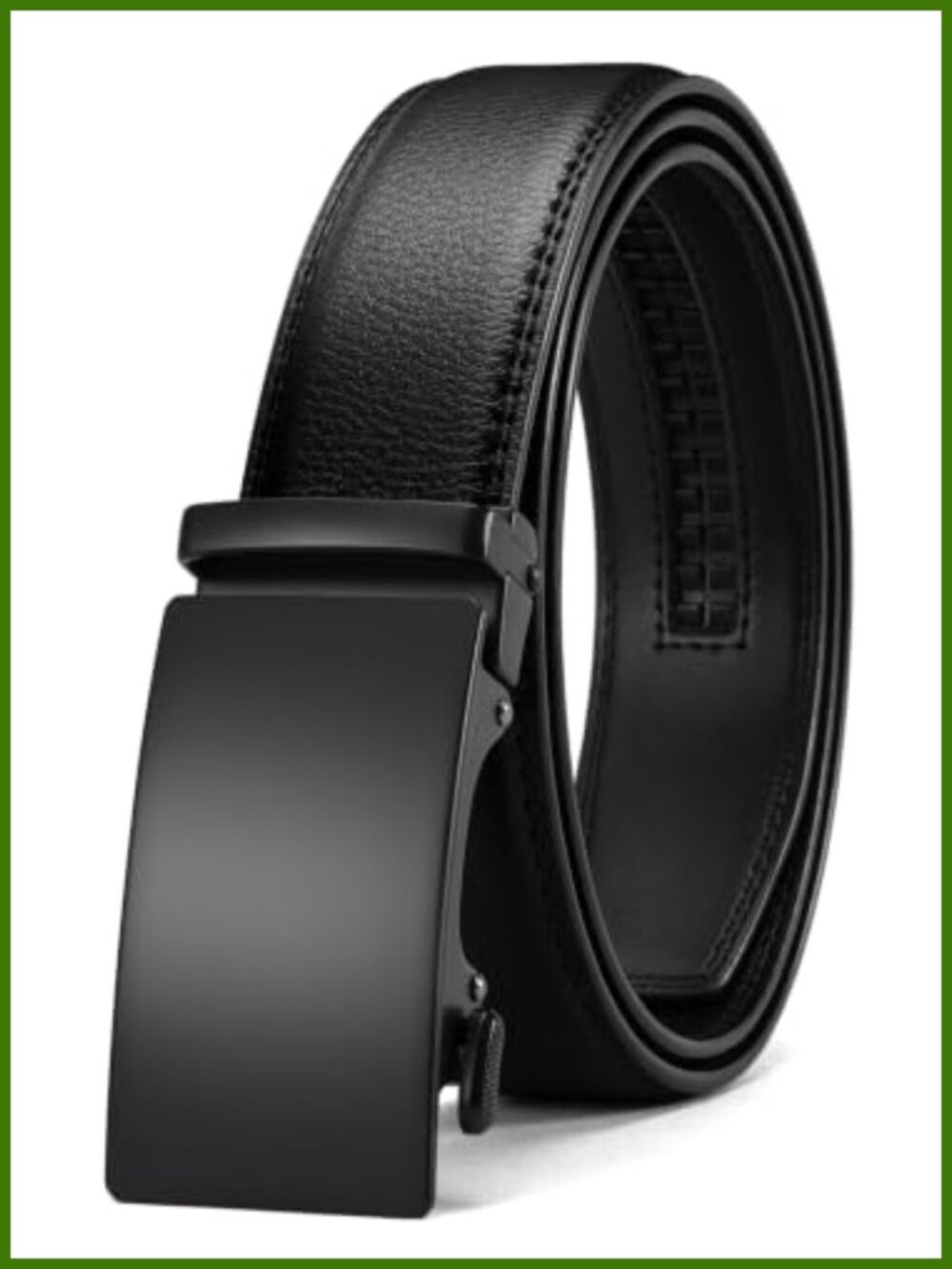 Men's Genuine Leather Ratchet Belt 1 3/8" Adjustable Dress Belt